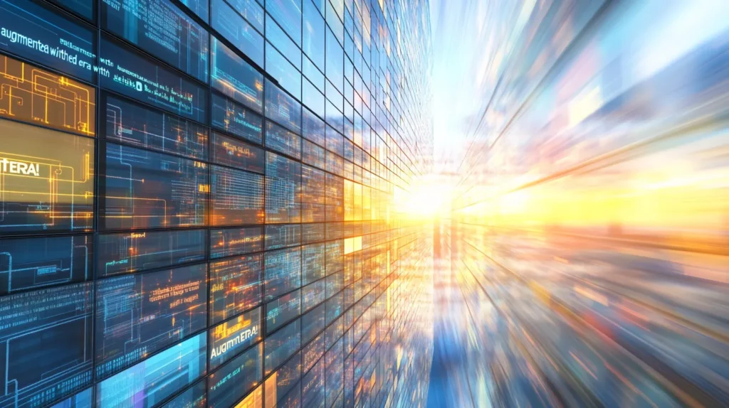 Innovatives AugmentERA Team entwickelt Augmented Reality Lösungen in modernem Büro.